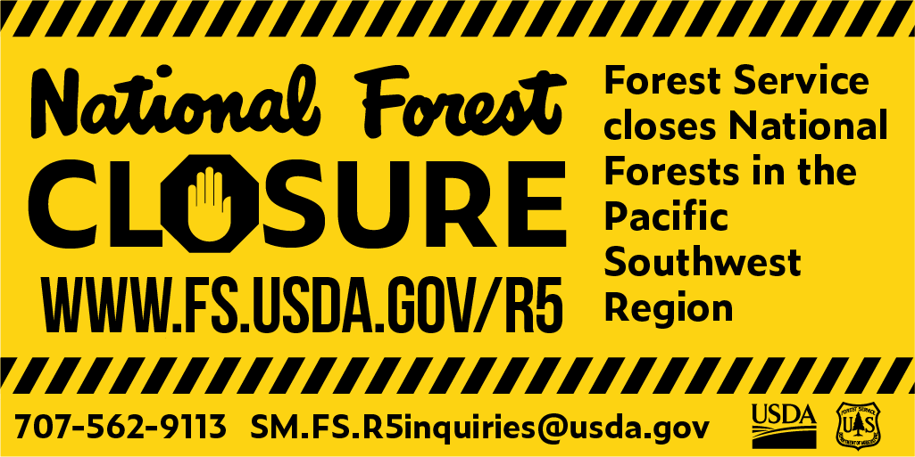 all National Forests in CA in order to better provide public & firefighter safety due to extreme fire conditions. This will be effective on Aug. 31 at 11:59 p.m. through Sept. 17 at 11:59 p.m. MORE: https://go.usa.gov/xMqCs