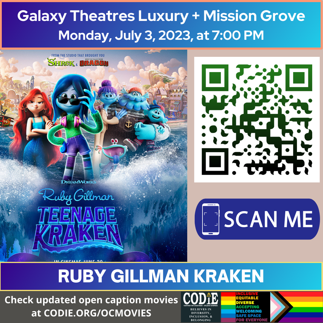 Open Caption at Galaxy Theatres Luxury + Mission Grove CODIE